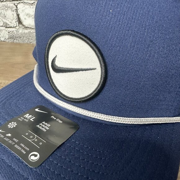 NWT Nike Men's Retro Pro Performance Snapback Hat Size M/L (Navy) HF7482-410 - Picture 3 of 15
